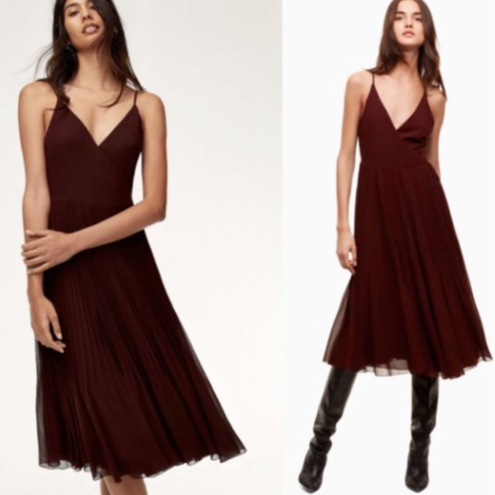 Aritzia Wilfred Beaune Dress in truffle XS